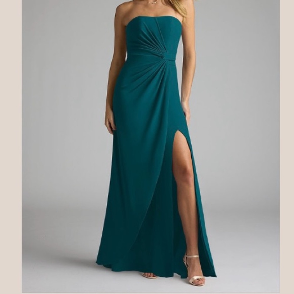 Azazie Jacqueline Strapless Gown – Size A6 – Peacock Teal NWT